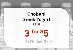 Standard Market Chobani Greek Yogurt offer