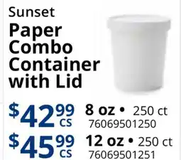 Restaurant Depot Sunset Paper Combo Container with Lid offer