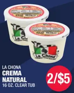 Carnicerias Jimenez LA CHONA CREMA NATURAL offer