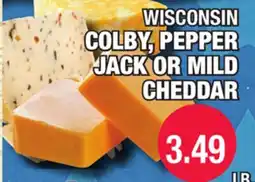 Carnicerias Jimenez WISCONSIN COLBY, PEPPER JACK OR MILD CHEDDAR offer