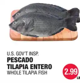 Carnicerias Jimenez U.S. GOV'T INSP. PESCADO TILAPIA ENTERO offer