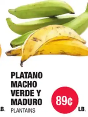 Carnicerias Jimenez PLATANO MACHO VERDE Y MADURO offer