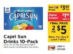 ShopRite Capri Sun Drinks offer