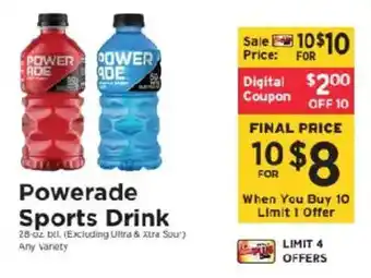 ShopRite Powerade Sports Drink offer