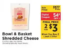 ShopRite Bowl & Basket Shredded Cheese offer