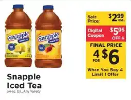 ShopRite Snapple Iced Tea offer