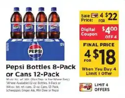 ShopRite Pepsi bottles or cans offer