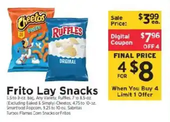 ShopRite Frito Lay Snacks offer