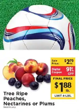ShopRite Tree Ripe Peaches, Nectarines or Plums offer
