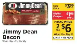 ShopRite Jimmy Dean Bacon offer