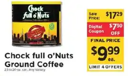 ShopRite Chock full o'Nuts Ground Coffee offer