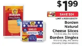 ShopRite Borden Natural Cheese Slices offer