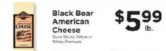 ShopRite Black Bear American Cheese offer