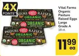 Albertsons Vital Farms Organic Pasture Raised Eggs Large Grade A offer