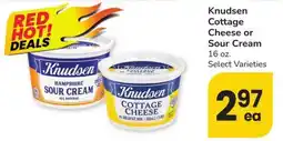 Albertsons Knudsen Cottage Cheese or Sour Cream offer