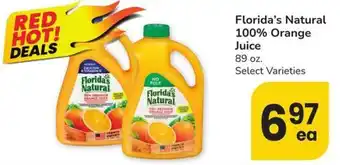 Albertsons Florida's Natural 100% Orange Juice offer