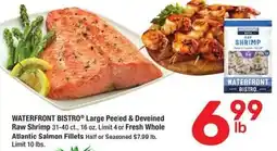 Albertsons WATERFRONT BISTRO Large Peeled & Deveined Raw Shrimp offer