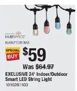 The Home Depot 24' Indoor/Outdoor Smart LED String Light offer