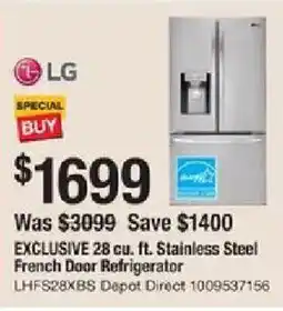 The Home Depot Stainless Steel French Door Refrigerator offer