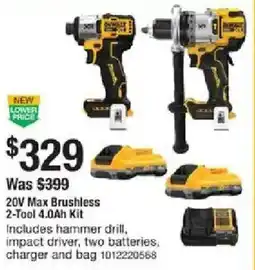 The Home Depot 20V Max Brushless 2-Tool 4.0Ah Kit offer