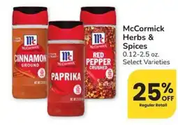 Albertsons McCormick Herbs & Spices offer