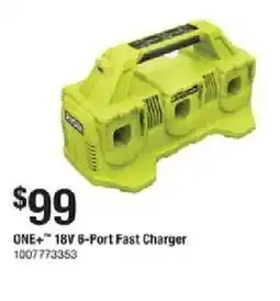 The Home Depot ONE+ 18V 6-Port Fast Charger offer