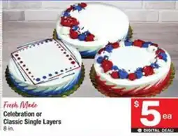 Albertsons Fresh Made Celebration or Classic Single Layers offer