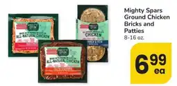 Albertsons Mighty Spars Ground Chicken Bricks and Patties offer
