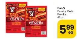 Albertsons Bar-S Family Pack Franks offer