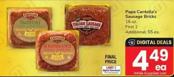 Albertsons Papa Cantella's Sausage Bricks offer