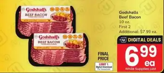 Albertsons Godshalls Beef Bacon offer