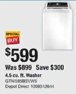 The Home Depot 4.5 cu. ft. Washer offer