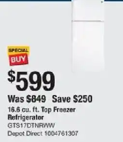 The Home Depot Top freezer refrigerator offer