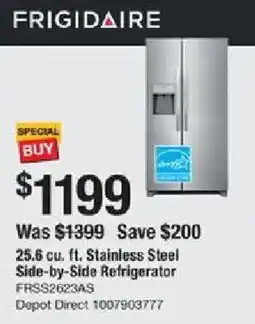 The Home Depot Stainless Steel Side-by-Side Refrigerator offer