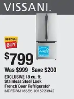 The Home Depot Stainless Steel Look French Door Refrigerator offer