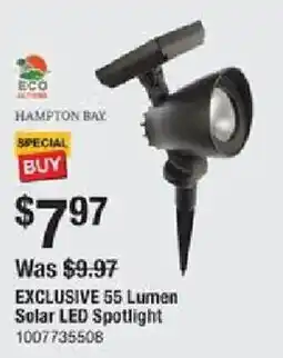The Home Depot EXCLUSIVE 55 Lumen Solar LED Spotlight offer
