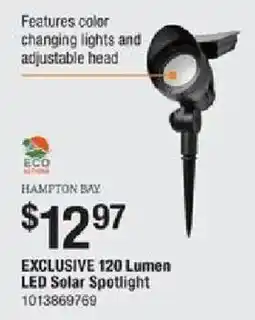 The Home Depot EXCLUSIVE 120 Lumen LED Solar Spotlight offer