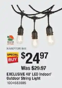The Home Depot Exclusive 48' led indoor/ outdoor string light offer