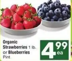Albertsons Organic Strawberries or Blueberries offer