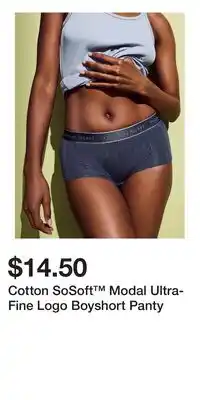 Victoria's Secret Cotton SoSoft Modal Ultra-Fine Logo Boyshort Panty offer