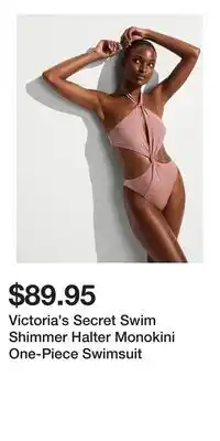 Victoria's Secret Victoria's Secret Swim Shimmer Halter Monokini One-Piece Swimsuit offer