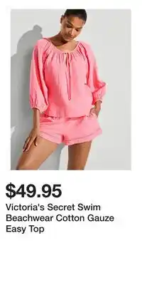 Victoria's Secret Victoria's Secret Swim Beachwear Cotton Gauze Easy Top offer