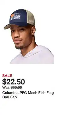 Cabela's Columbia PFG Mesh Fish Flag Ball Cap offer