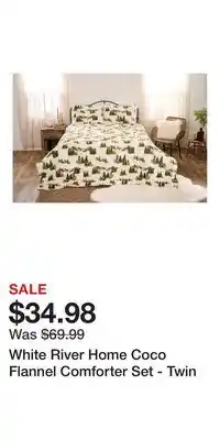 Cabela's White River Home Coco Flannel Comforter Set - Twin offer