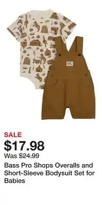 Cabela's Bass Pro Shops Overalls and Short-Sleeve Bodysuit Set for Babies offer