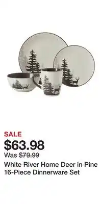 Cabela's White River Home Deer in Pine 16-Piece Dinnerware Set offer