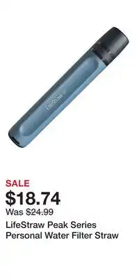 Cabela's LifeStraw Peak Series Personal Water Filter Straw offer
