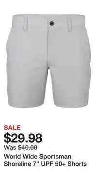 Cabela's World Wide Sportsman Shoreline 7 UPF 50+ Shorts offer