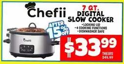 Ollie's Chefii 7 QT. DIGITAL SLOW COOKER offer