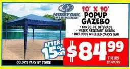 Ollie's MOSSY OAK FISHING 10' X 10' POPUP GAZEBO offer